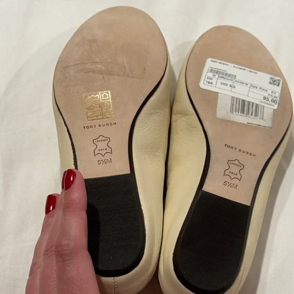 Tory Burch Cream Eleanor Round Toe Loafers, 5.5 women’s - Picture 13 of 13